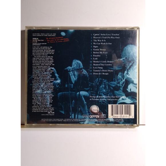 Tesla - Five Man Acoustical Jam CD 1990 Live Rock Geffen - Picture 3 of 3